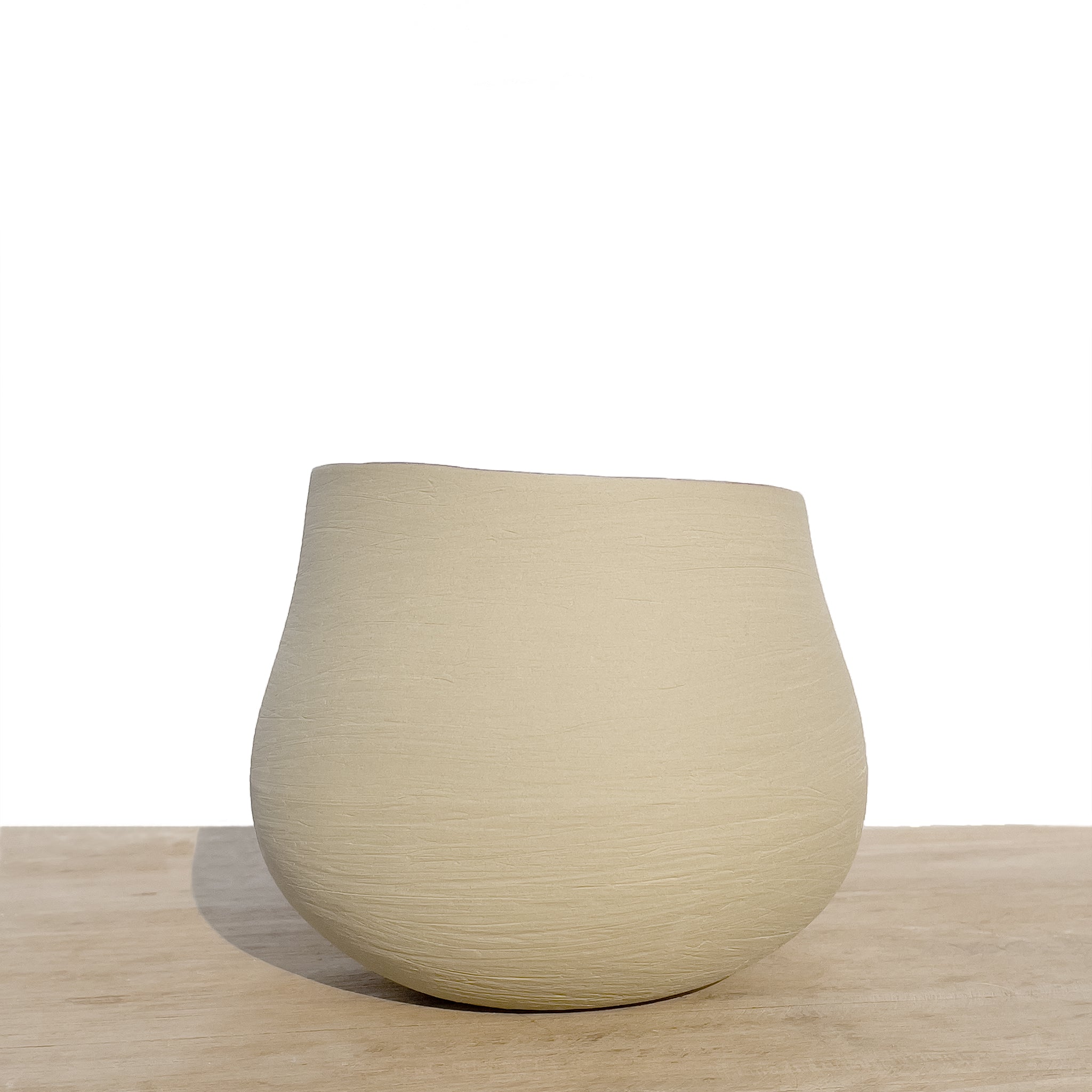 土灰色陶瓷盆 | Clay pottery planter